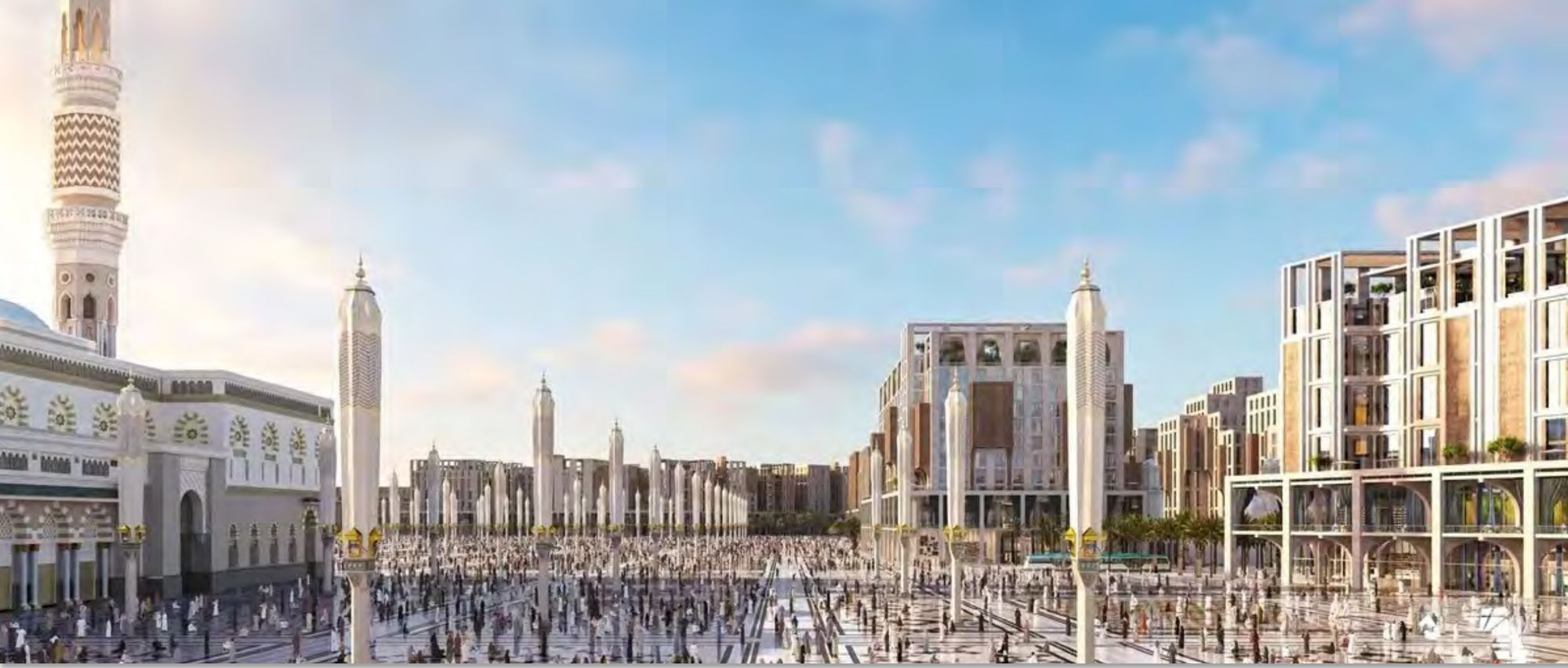 Plaza of al-Masjid an-Nabawi, architectural rendering